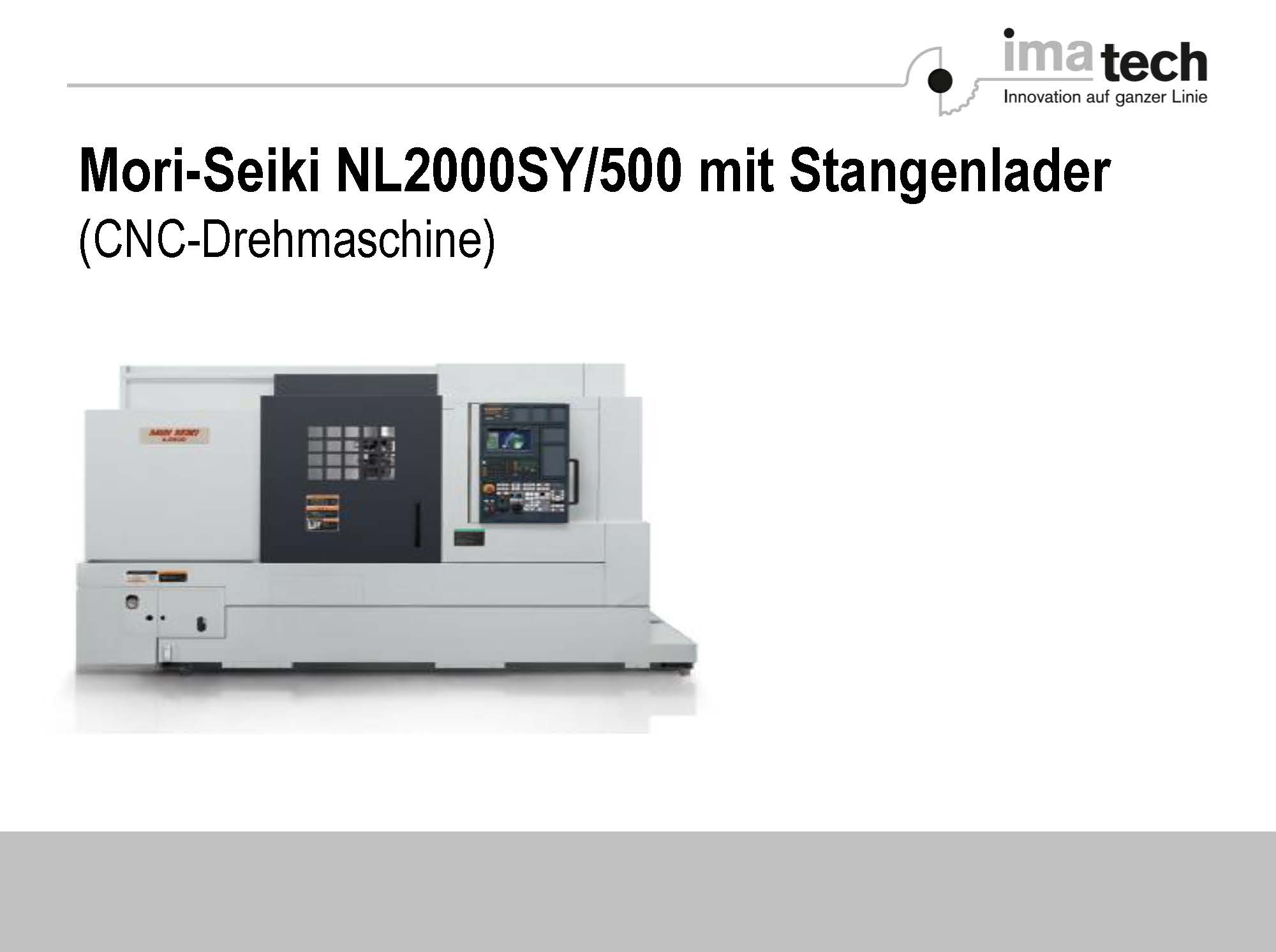 NL2000SY/500 mit Stangenlader